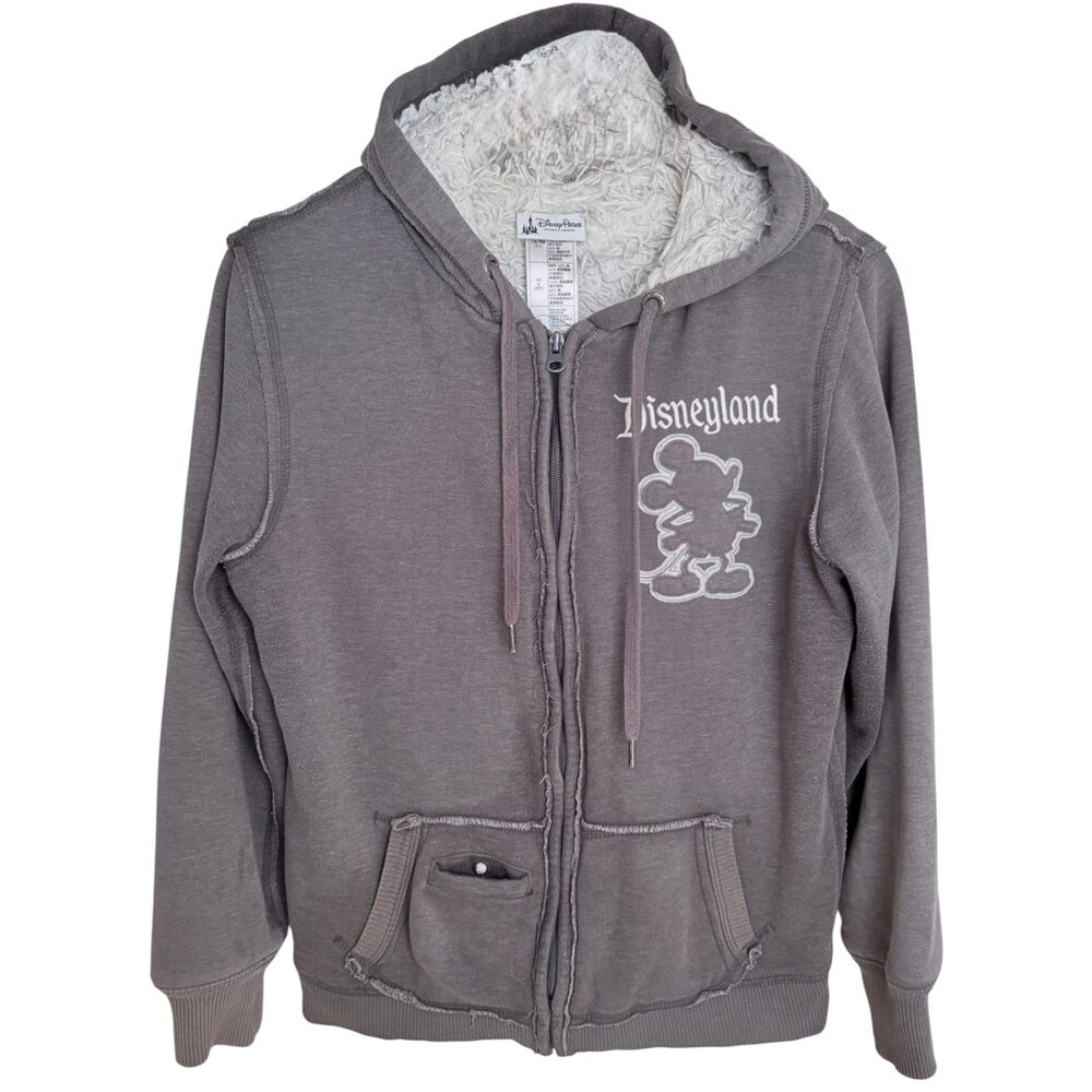 Disney Parks Gray Disneyland 55 Mickey Mouse Hoodie Polyester Women's Medium